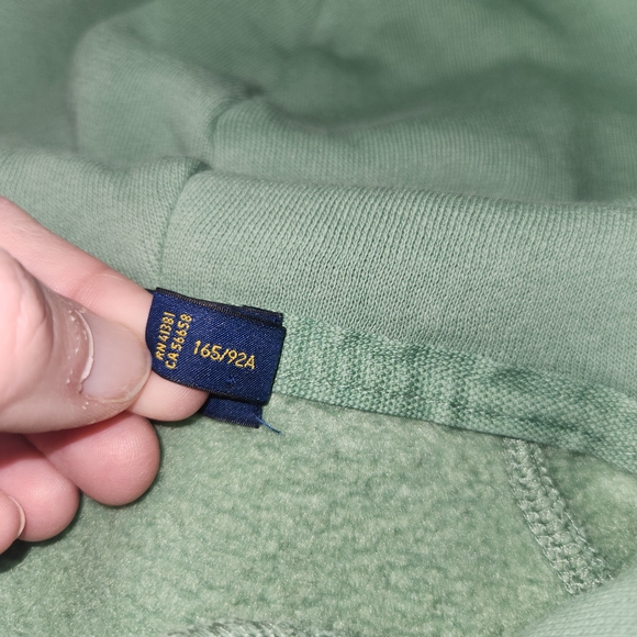 Polo Ralph Lauren Big Pony Hoodie Youth Green Size Boy's Medium L3 - Picture 3 of 6